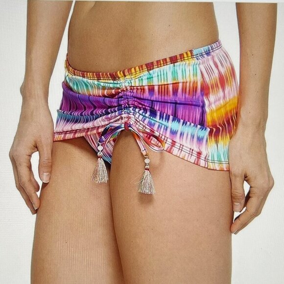 Bleu Rod Beattie Adjustable Sarong Skirted Swim Bikini Bottom Sz 10 - Picture 9 of 10